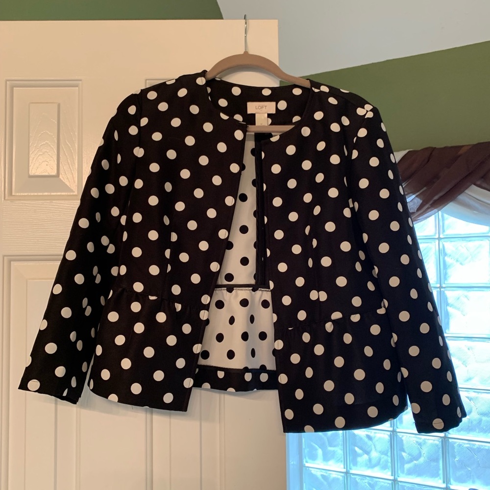 Polka dot jacket loft